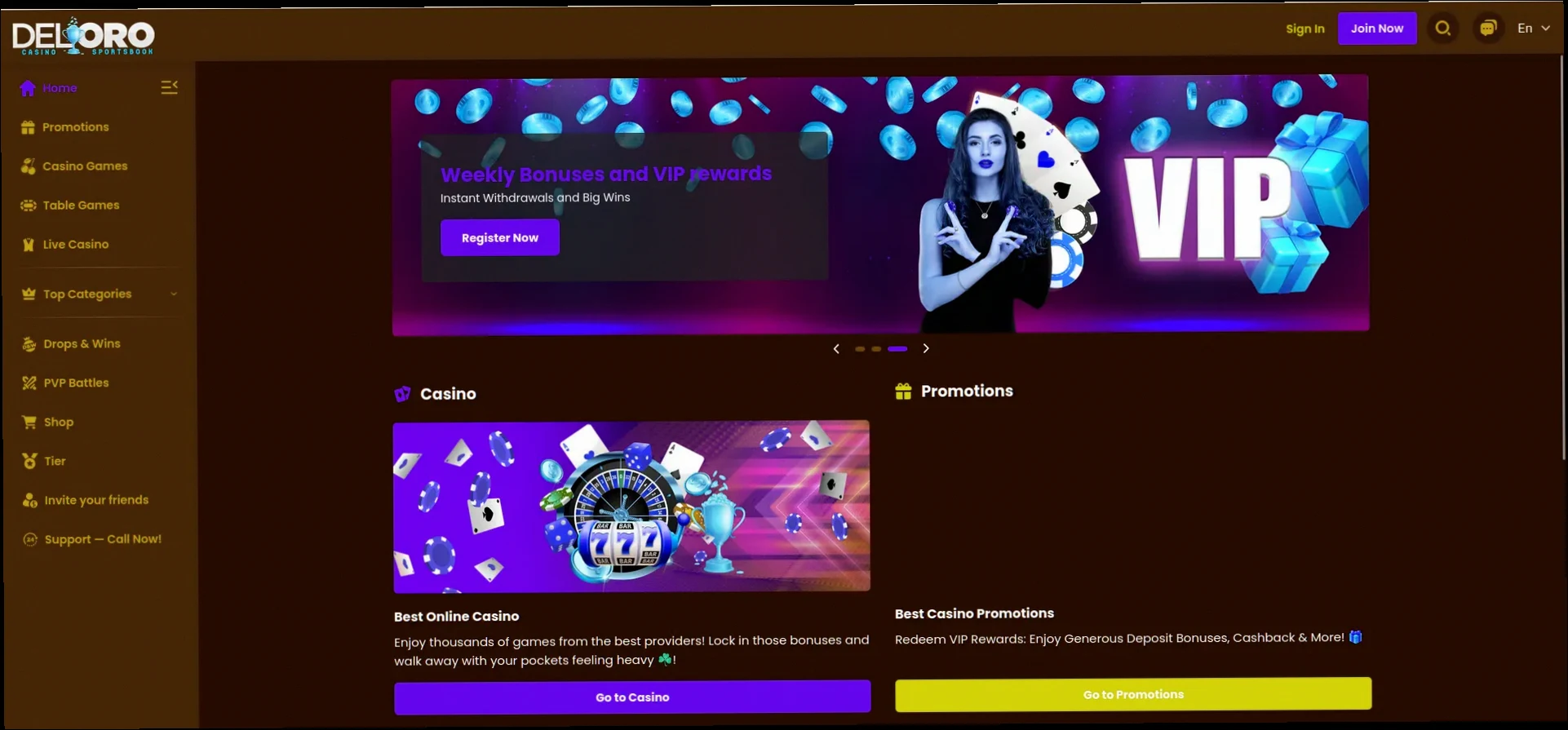 Del oro casino met 150% bonus tot €1500